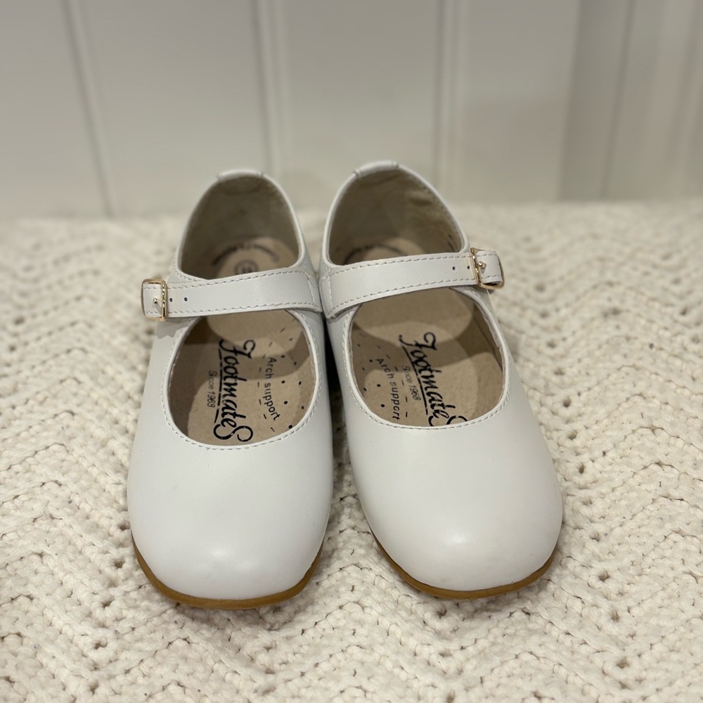 Girls Footmates White Mary Jane Kids Shoes size 11M